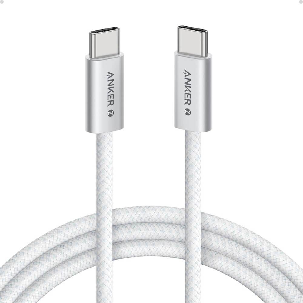 Anker Zolo USB-C to USB-C Cable 240W - кабел с бързо зареждане за устройства с USB-C порт (100 см) (сив) 