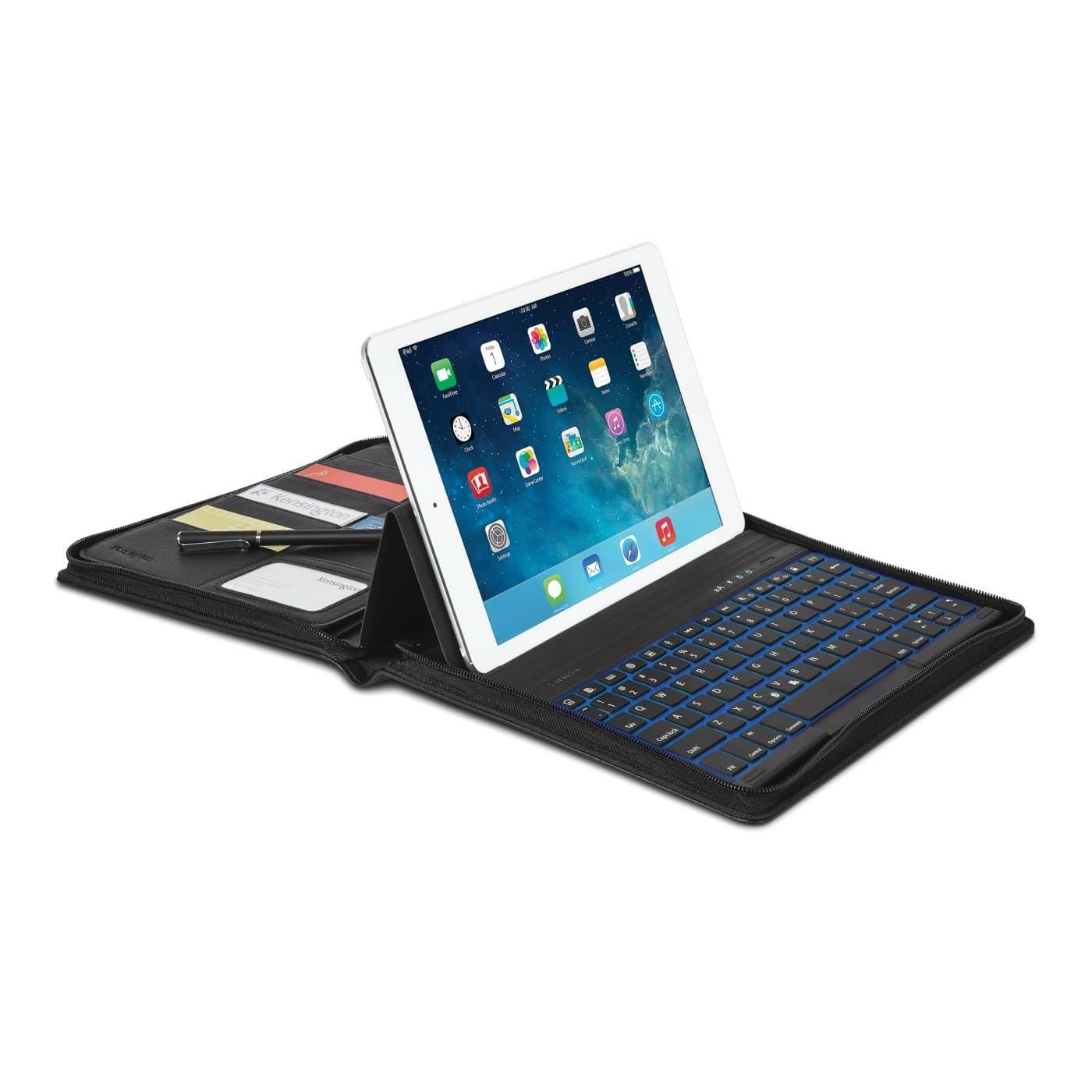 Безжична клавиатура, калъф, органайзер и поставка за iPad Air, iPad 5 (2017), Air 2 и таблети до 10 инча - Kensington KeyFolio Executive Zipper Folio with Bluetooth Keyboard | JAR Computers Безжична клавиатура, калъф, органайзер и поставка за iPad Air, iPad 5 (2017), Air 2 и таблети до 10 инча - Kensington KeyFolio Executive Zipper Folio with Bluetooth Keyboard