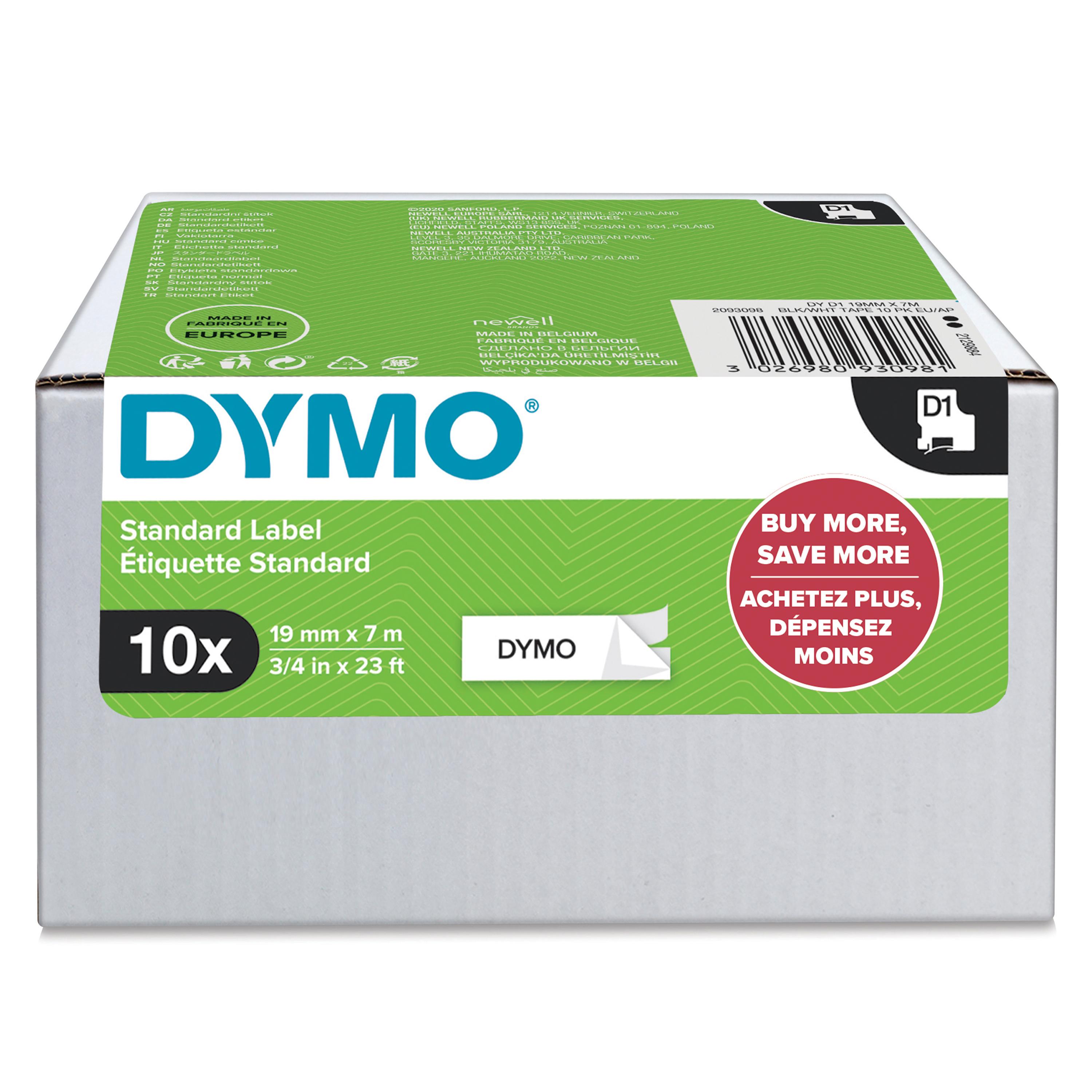 DYMO Value Pack Бяла Самозалепващ се етикет на принтер | JAR Computers DYMO Value Pack Бяла Самозалепващ се етикет на принтер