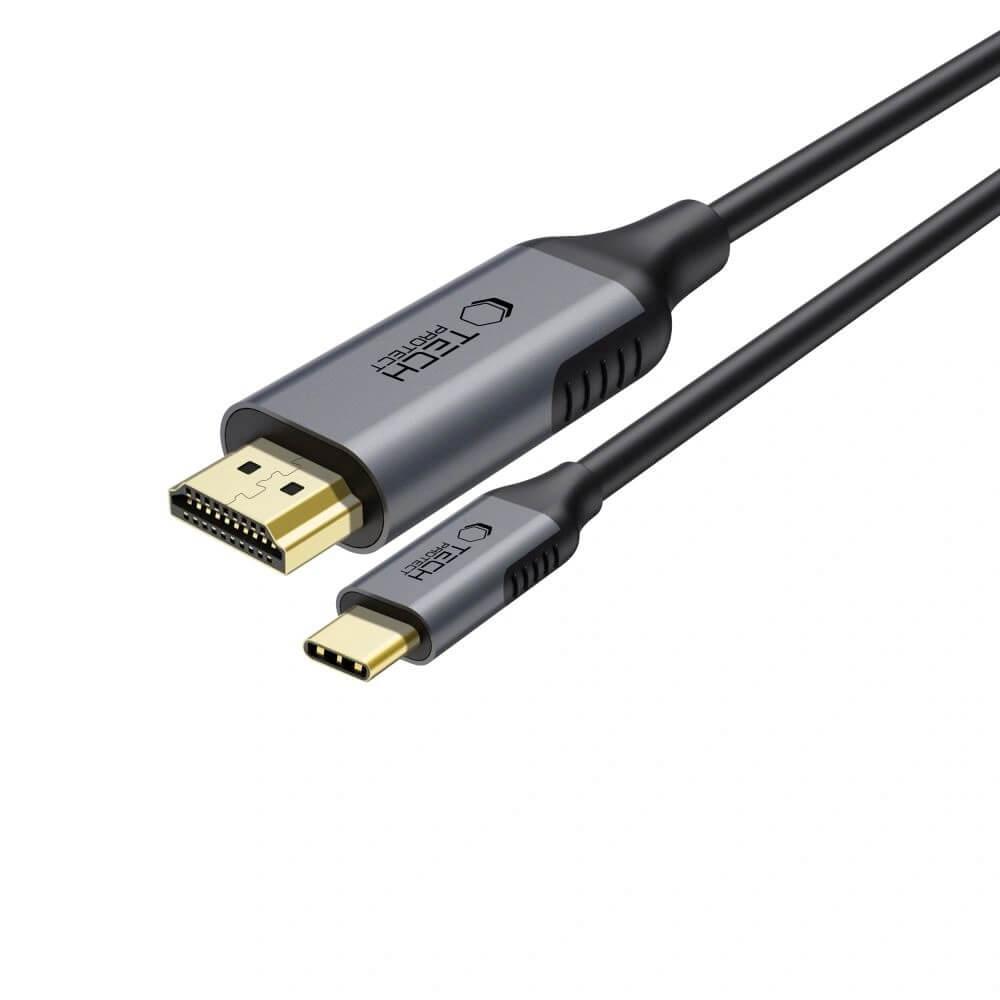 Кабел с поддръжка на 4K за свързване от USB-C към HDMI 2.0 - Tech-Protect Ultraboost Cable USB-C 4K 60Hz Cable (black) (180 см) | JAR Computers Кабел с поддръжка на 4K за свързване от USB-C към HDMI 2.0 - Tech-Protect Ultraboost Cable USB-C 4K 60Hz Cable (black) (180 см)