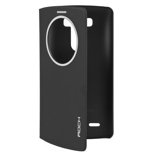 Кожен калъф и поставка за LG G3 - Rock Side Flip Case Uni Series Preview (черен) | JAR Computers Кожен калъф и поставка за LG G3 - Rock Side Flip Case Uni Series Preview (черен)