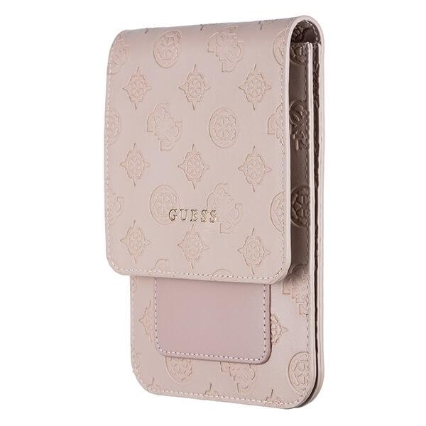 Кожена чанта (портфейл) с презрамка (розов) - Guess Wallet Universal Phone Bag | JAR Computers Кожена чанта (портфейл) с презрамка (розов) - Guess Wallet Universal Phone Bag