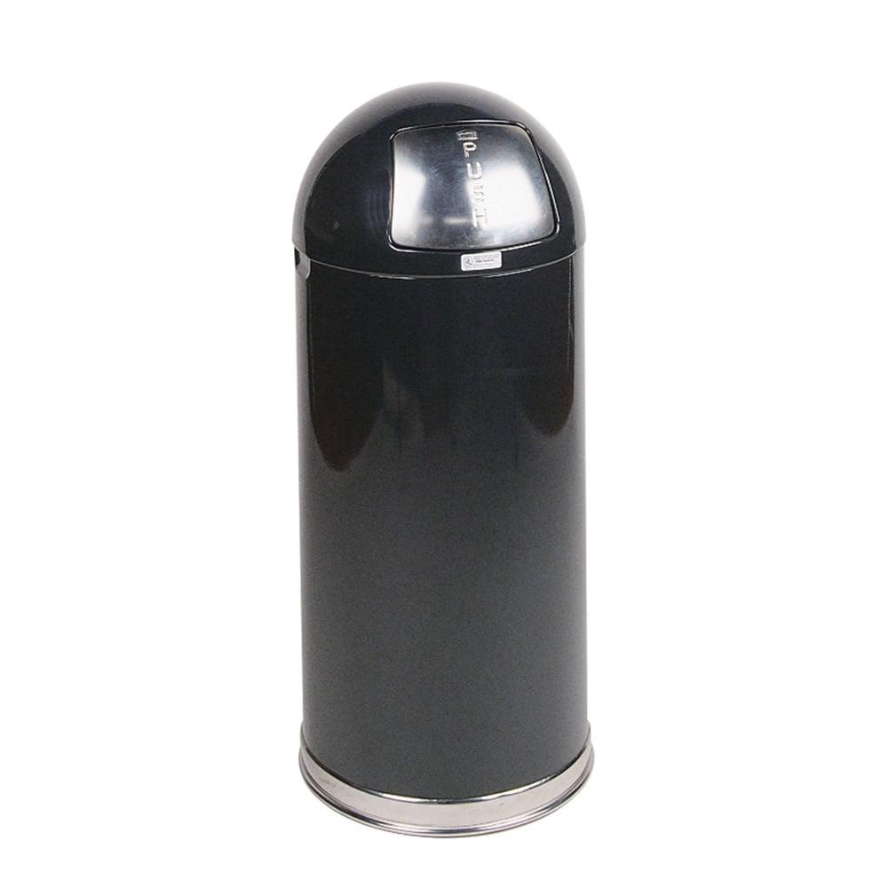 Кош Rubbermaid Easypush, метален, 56 L, черен