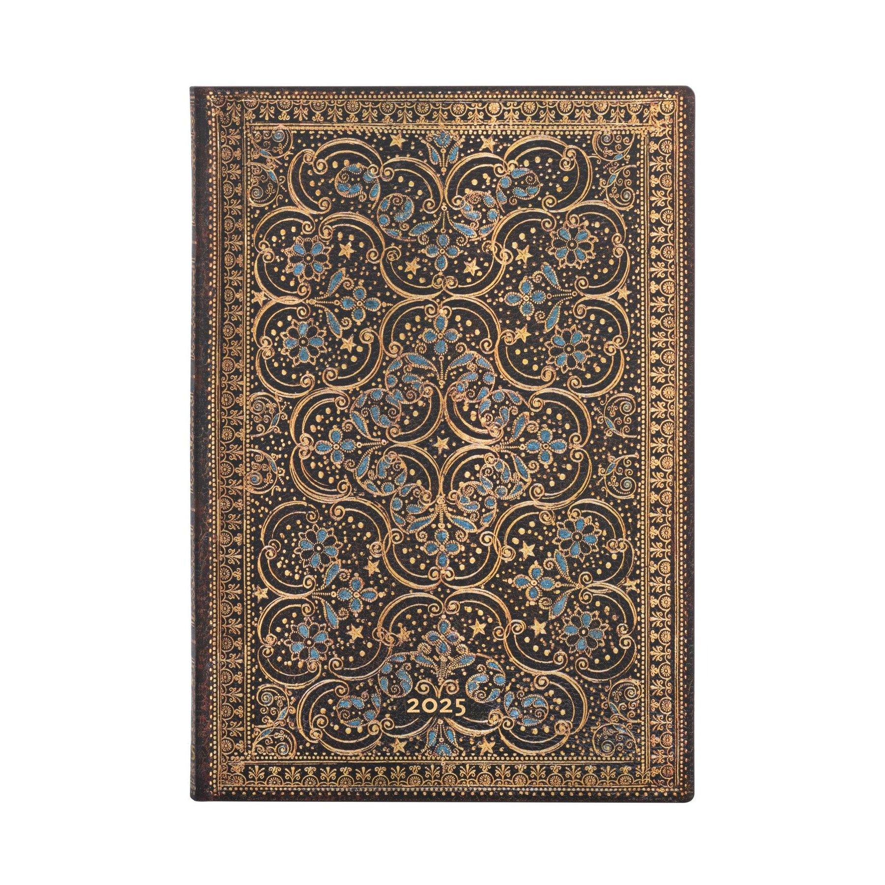 Paperblanks Планер Restoration, Midi, хоризонтален, мека корица, 88 листа, за 2025 година