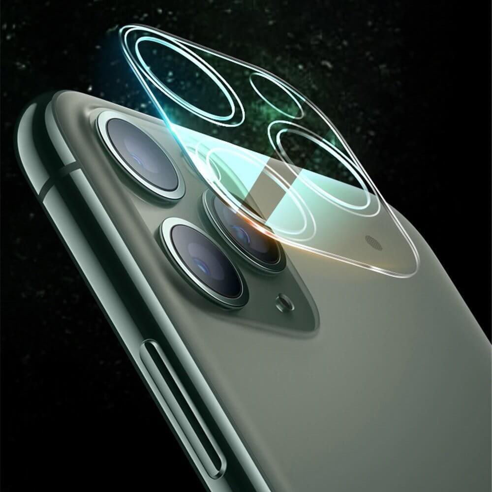 Предпазен стъклен протектор за камерата на iPhone 11 Pro, iPhone 11 Pro Max - Premium Full Camera Glass (прозрачен) | JAR Computers Предпазен стъклен протектор за камерата на iPhone 11 Pro, iPhone 11 Pro Max - Premium Full Camera Glass (прозрачен)