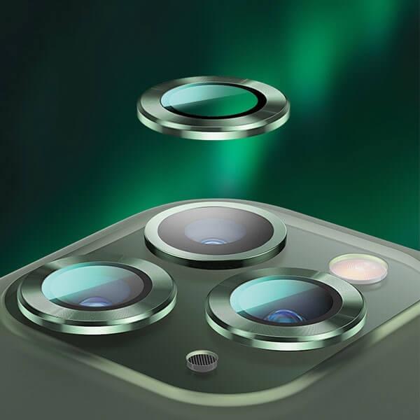 Предпазни стъклени лещи за камерата на iPhone 11 Pro Max - USAMS Metal Camera Lens Glass Film (тъмносив) | JAR Computers Предпазни стъклени лещи за камерата на iPhone 11 Pro Max - USAMS Metal Camera Lens Glass Film (тъмносив)