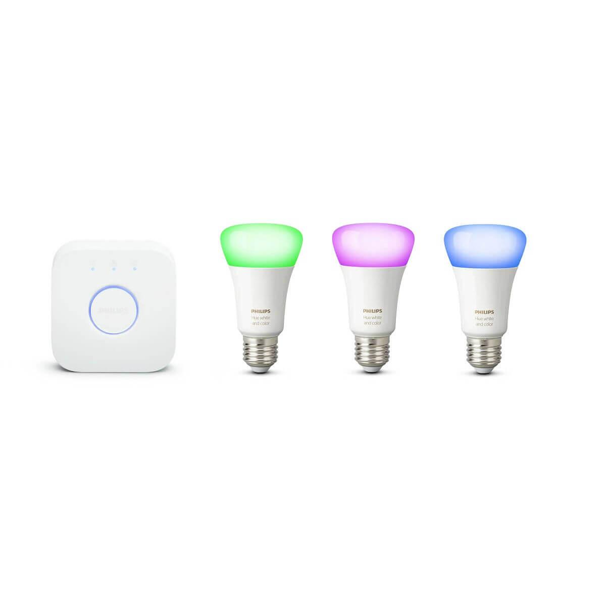 Система за безжично управляемо осветление за iOS и Android устройства - Philips Hue WCA 9W A60 E27 3 Set EUR PMO BT | JAR Computers Система за безжично управляемо осветление за iOS и Android устройства - Philips Hue WCA 9W A60 E27 3 Set EUR PMO BT