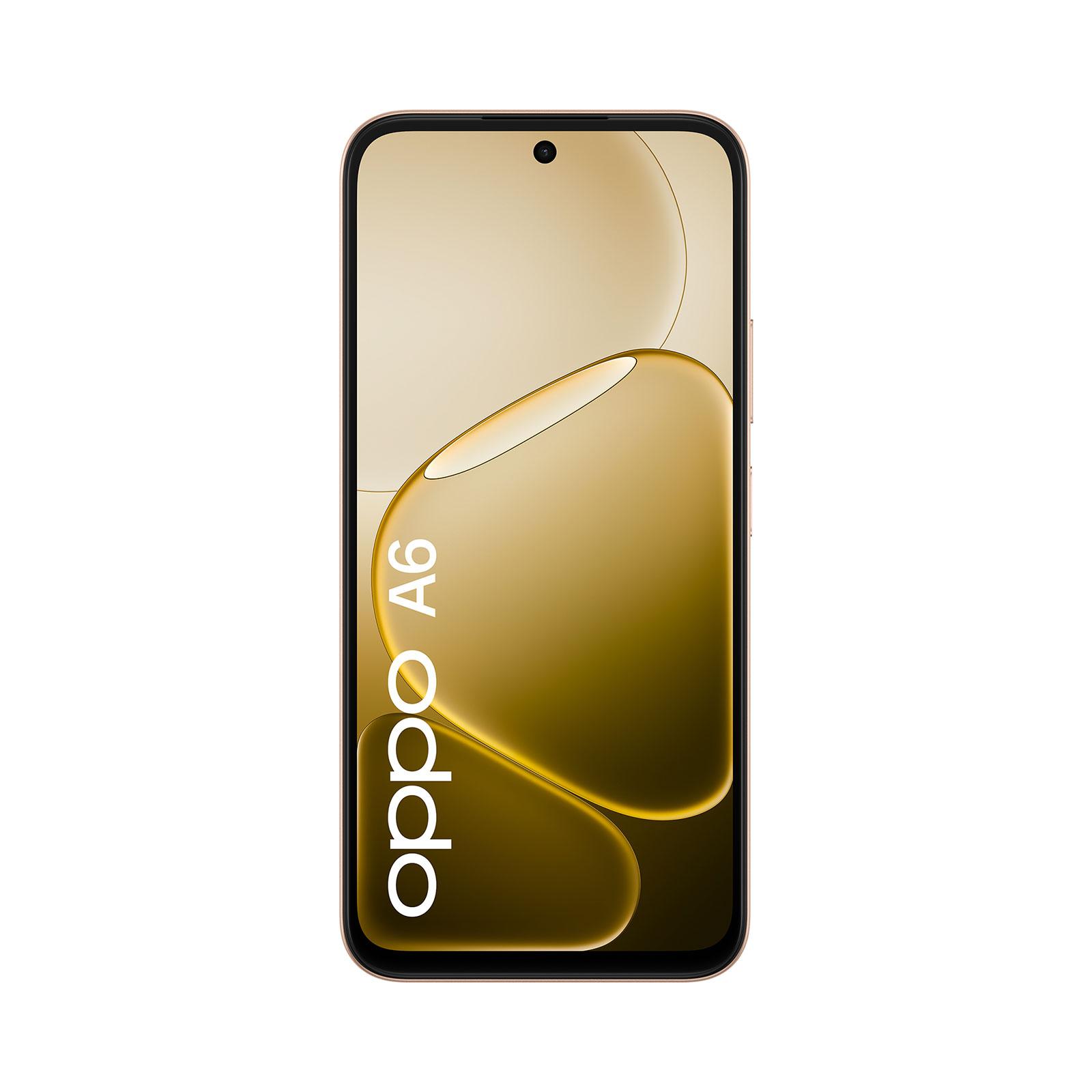 Смартфон Oppo A6, 4G, 256 GB, 6 GB RAM, 50 MP камера, 6550 mAh, 6.75'', златист