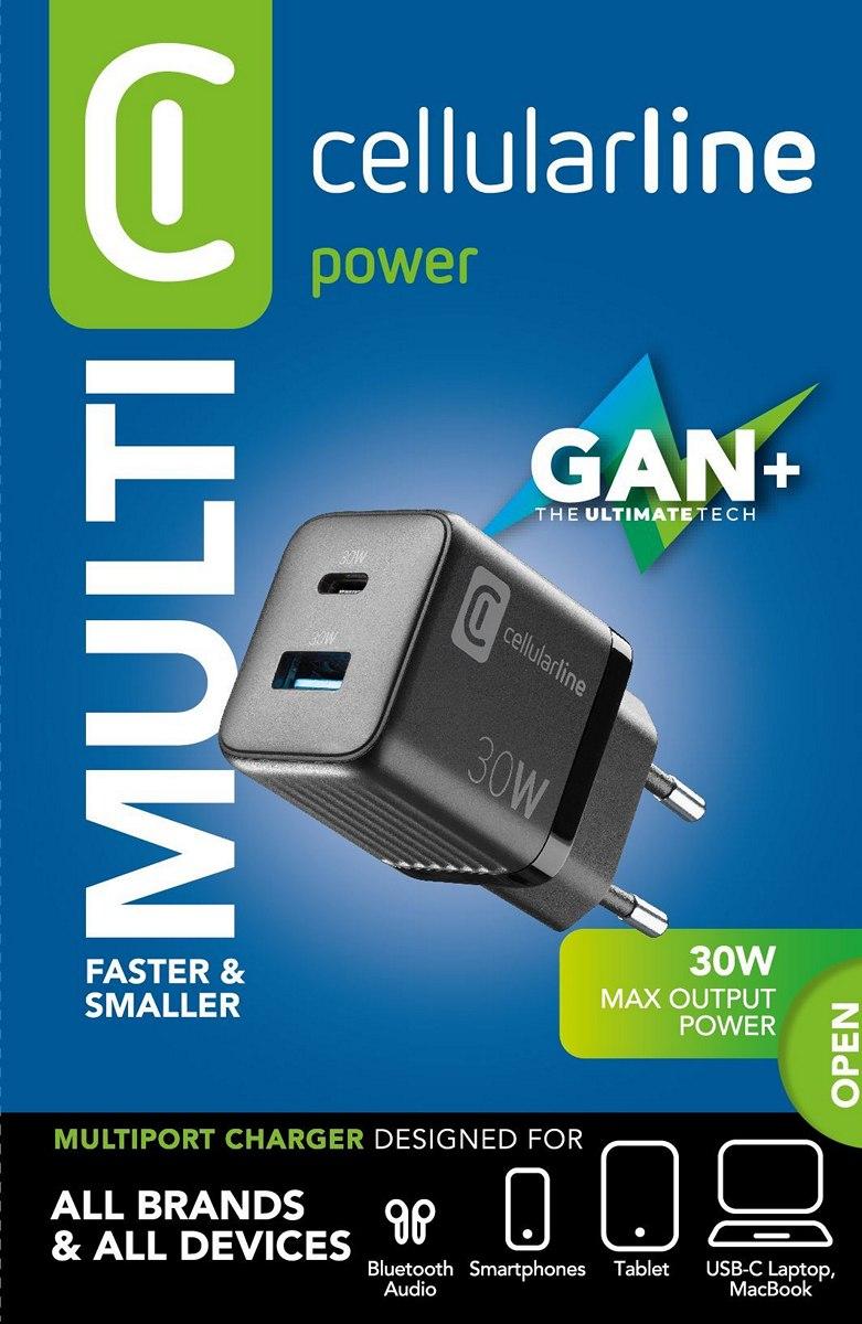 Зарядно 220V PD GaN USB, USB-C 30W