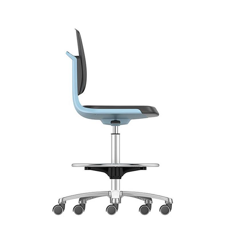 Bimos Лабораторен индустриален стол Labsit 9125, черен и син | JAR Computers Bimos Лабораторен индустриален стол Labsit 9125, черен и син