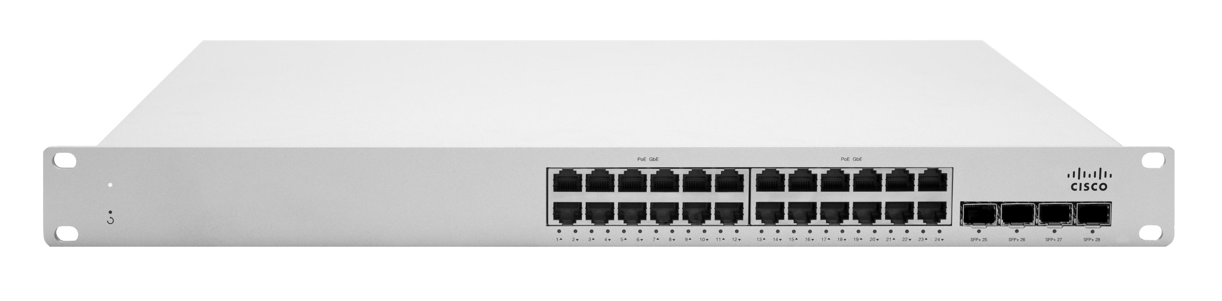 Cisco Meraki MS225-24P Управляем L2 Gigabit Ethernet (10/100/1000) Захранване по Ethernet (PoE) 1U Сив | JAR Computers Cisco Meraki MS225-24P Управляем L2 Gigabit Ethernet (10/100/1000) Захранване по Ethernet (PoE) 1U Сив
