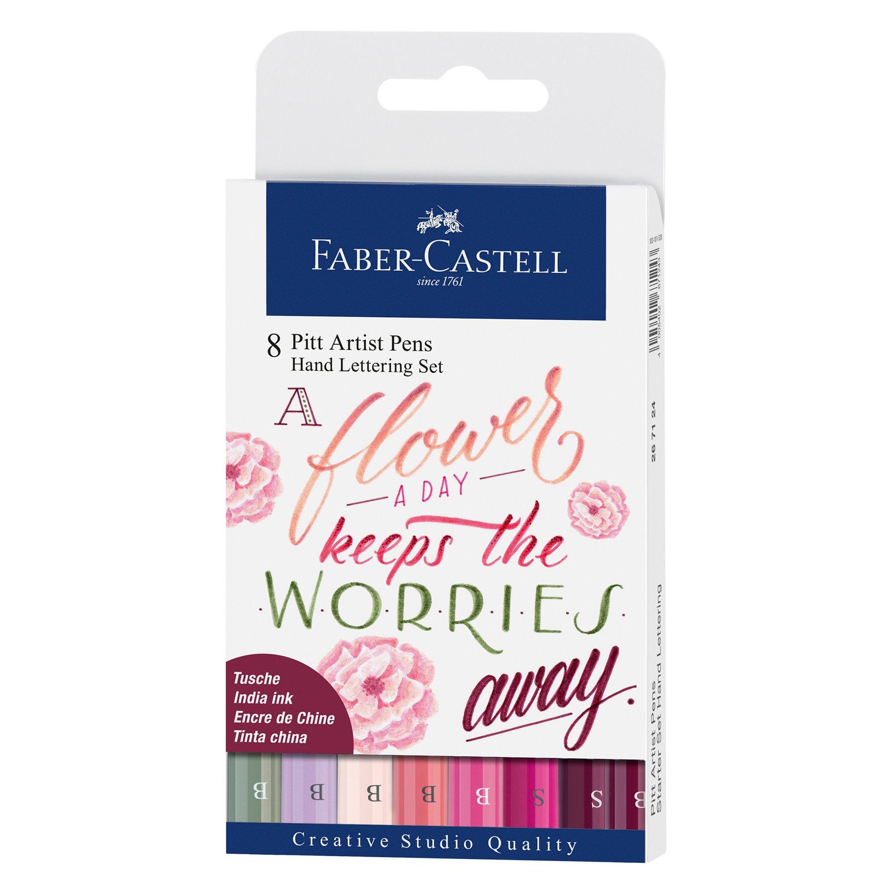 Faber-Castell Маркер-четка Pitt Artist, 8 цвята, розови | JAR Computers Faber-Castell Маркер-четка Pitt Artist, 8 цвята, розови