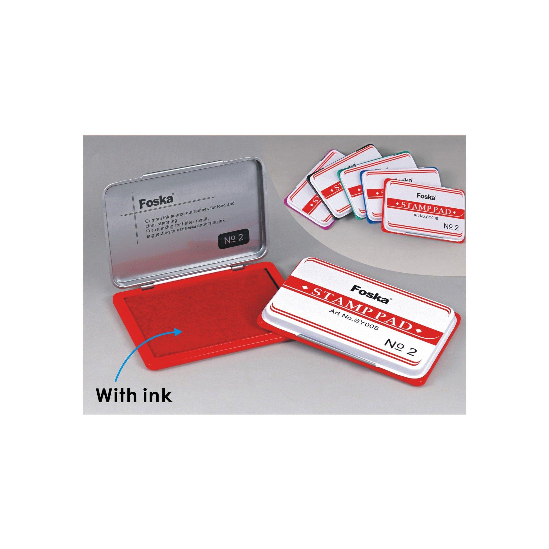 Foska Тампон за печат, № 2, 84 х 122 mm, червен | JAR Computers Foska Тампон за печат, № 2, 84 х 122 mm, червен