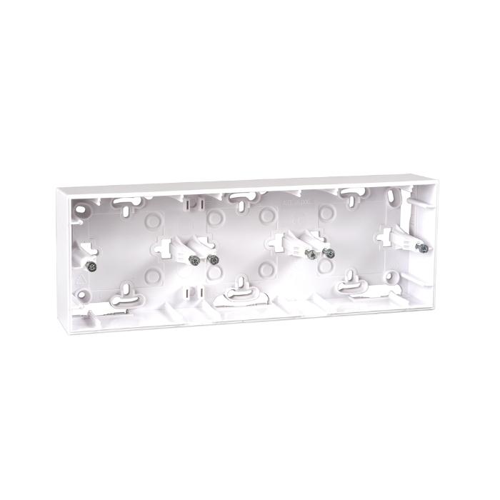 Конзола за открит монтаж Тройна Бял - SCHNEIDER ELECTRIC Unica Basic MGU8.006.18 | JAR Computers Конзола за открит монтаж Тройна Бял - SCHNEIDER ELECTRIC Unica Basic MGU8.006.18
