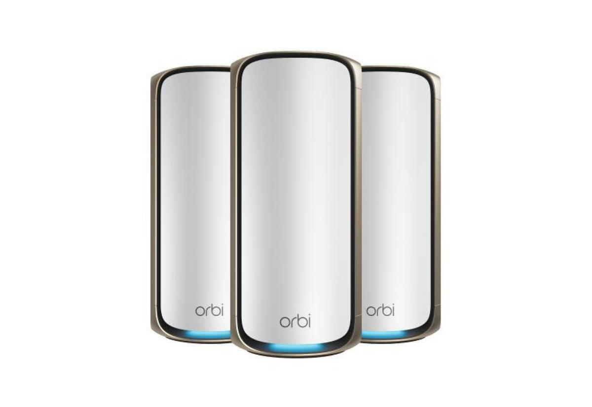 NETGEAR Orbi 970 Series Quad-Band WiFi 7, 3-Pack Quad-band (2.4 GHz / 5 GHz-1 / 5 GHz-2 / 6 GHz) Wi-Fi 6 (802.11ax) Grey Internal | JAR Computers NETGEAR Orbi 970 Series Quad-Band WiFi 7, 3-Pack Quad-band (2.4 GHz / 5 GHz-1 / 5 GHz-2 / 6 GHz) Wi-Fi 6 (802.11ax) Grey Internal