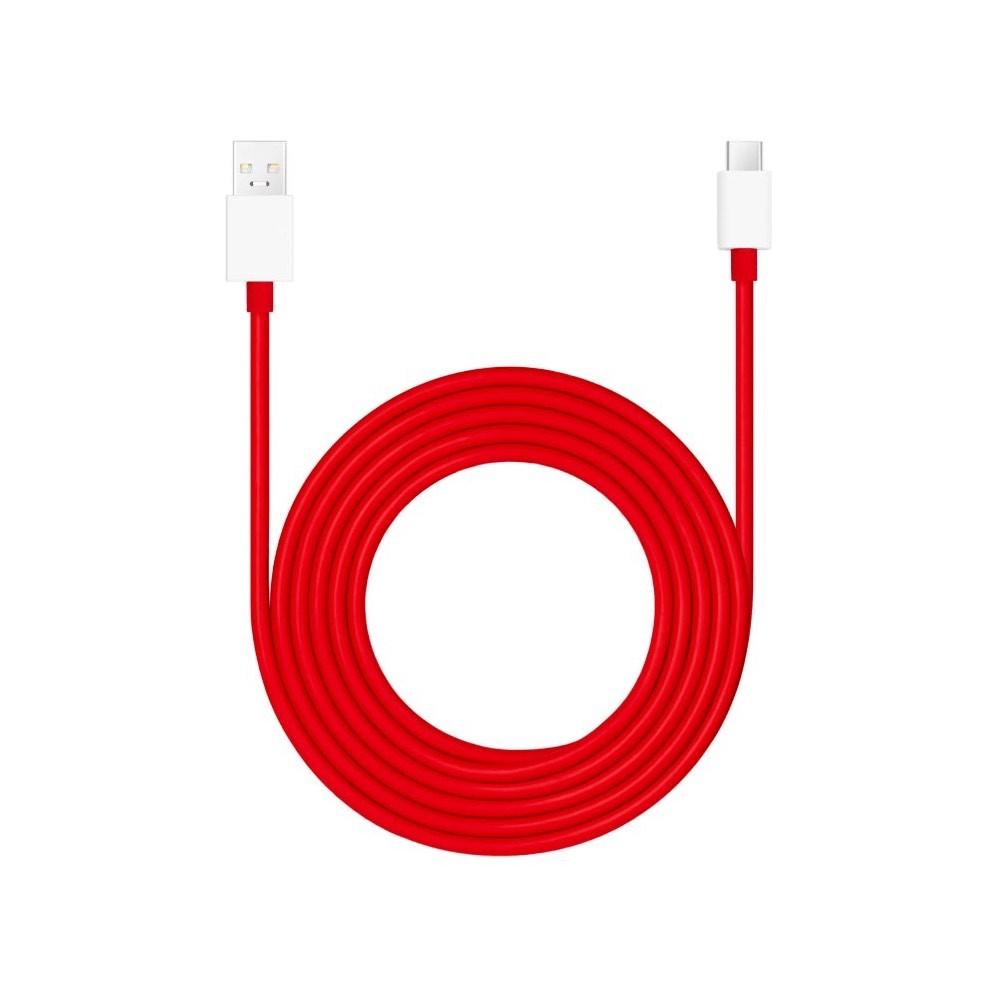 OnePlus SUPERVOOC USB-C to USB Data Cable 100W - кабел с бързо зареждане за устройства с USB-C порт (150 см) (червен)