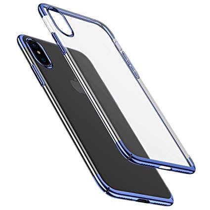 Поликарбонатов кейс за iPhone XS Max - Baseus Glitter Case (прозрачен-син) | JAR Computers Поликарбонатов кейс за iPhone XS Max - Baseus Glitter Case (прозрачен-син)