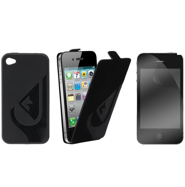 Силиконов и флип кейс с поставка и защитно покритие за iPhone 4S - Quicksilver 3in1 Protection Set | JAR Computers Силиконов и флип кейс с поставка и защитно покритие за iPhone 4S - Quicksilver 3in1 Protection Set