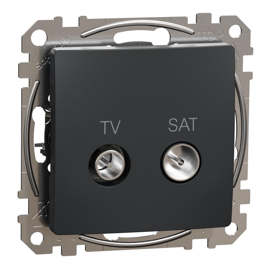 TV+SAT Розетка крайна 4dB Антрацит - SCHNEIDER ELECTRIC Sedna Design SDD114471S | JAR Computers TV+SAT Розетка крайна 4dB Антрацит - SCHNEIDER ELECTRIC Sedna Design SDD114471S
