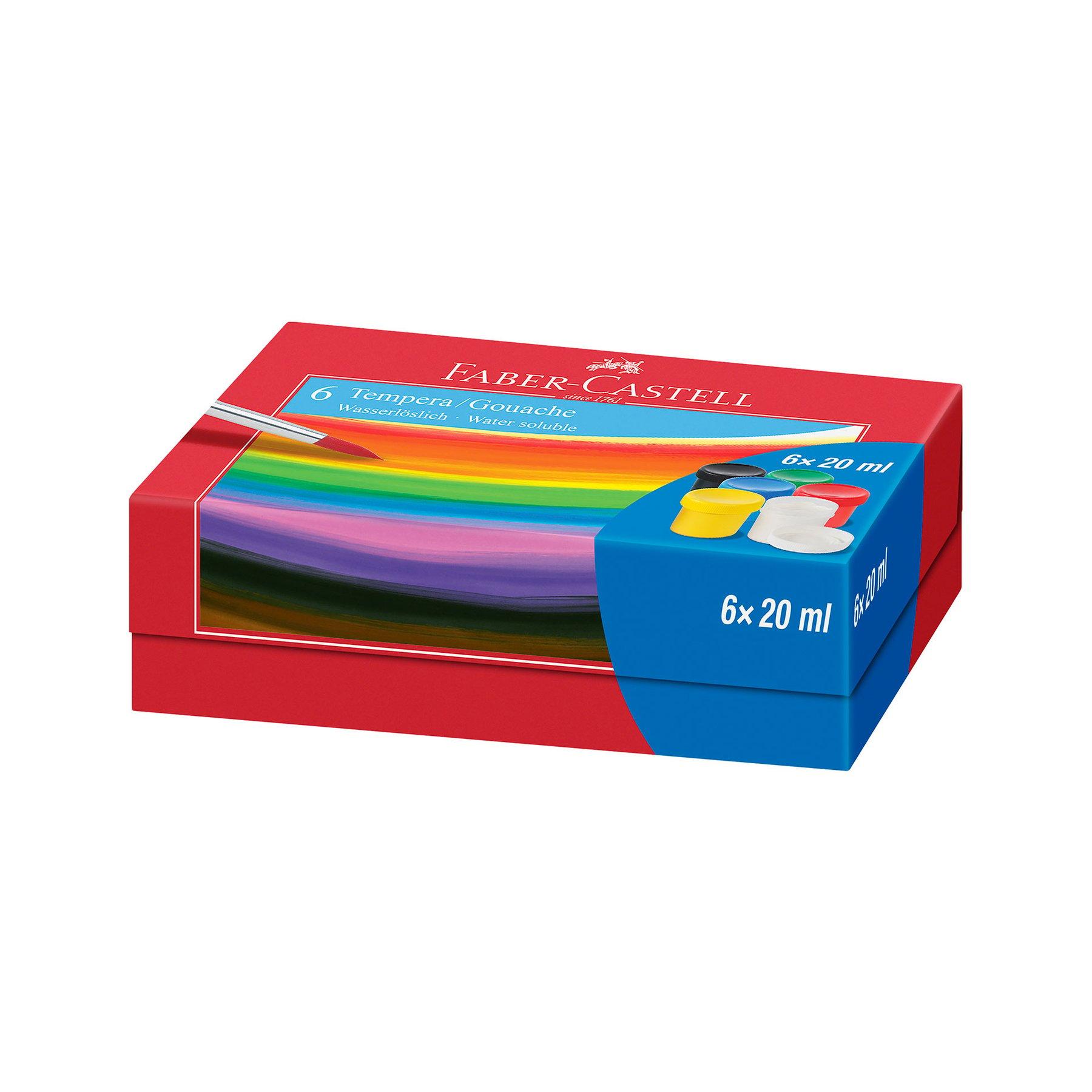 Faber-Castell Темперни бои, 20 ml, 6 цвята, в бурканчета | JAR Computers Faber-Castell Темперни бои, 20 ml, 6 цвята, в бурканчета