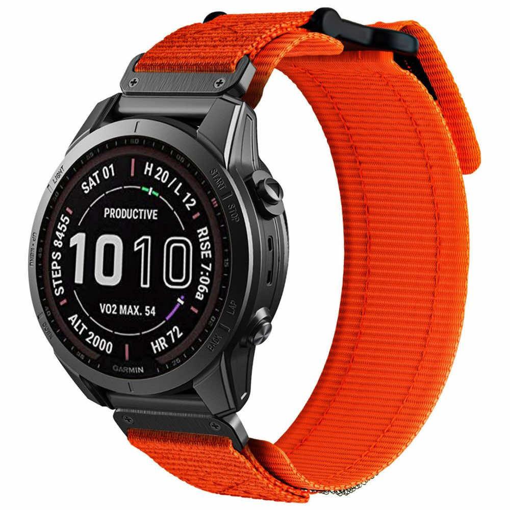 Изключително здрава текстилна каишка за Garmin Fenix 7X, Fenix 6X Pro, Fenix 6X, Fenix 5X Plus, Fenix 5X, Fenix 3HR, Fenix 3 - Tech-Protect Scout Pro Watch Strap (оранжев) | JAR Computers Изключително здрава текстилна каишка за Garmin Fenix 7X, Fenix 6X Pro, Fenix 6X, Fenix 5X Plus, Fenix 5X, Fenix 3HR, Fenix 3 - Tech-Protect Scout Pro Watch Strap (оранжев)
