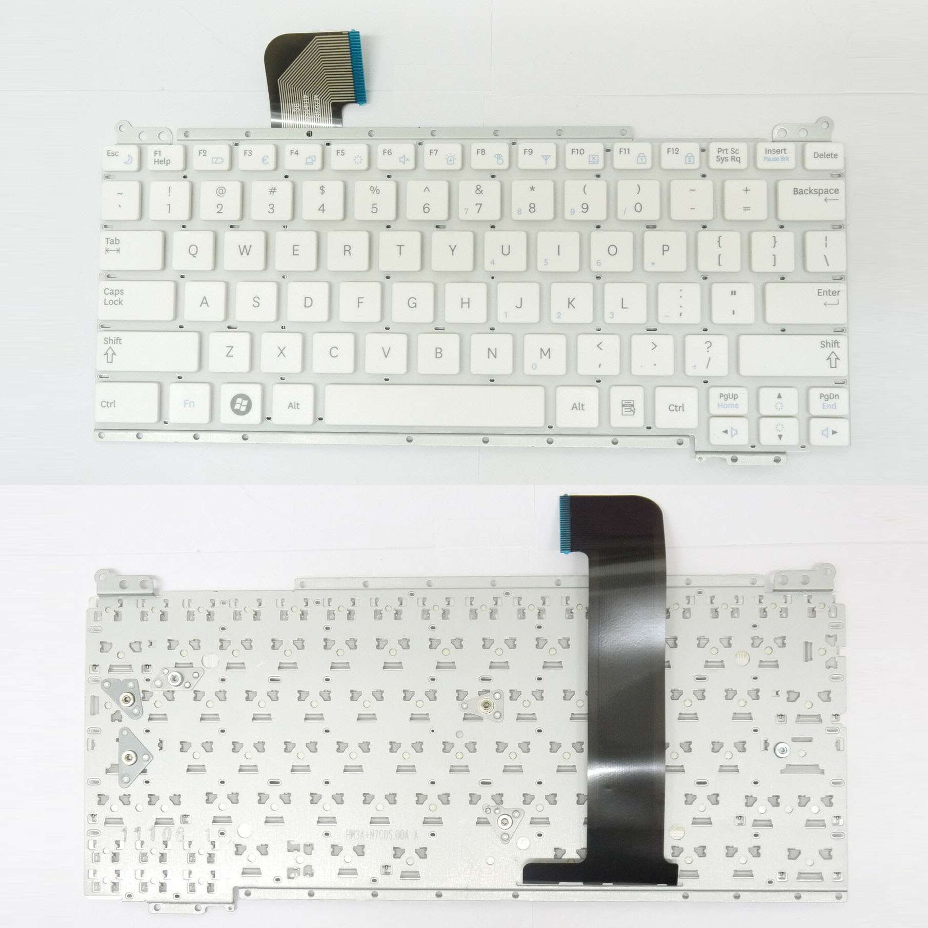 Клавиатура за лаптоп Samsung NC110 Бяла Без Рамка (Малък Ентър) с Кирилица / White Without Frame US | JAR Computers Клавиатура за лаптоп Samsung NC110 Бяла Без Рамка (Малък Ентър) с Кирилица / White Without Frame US