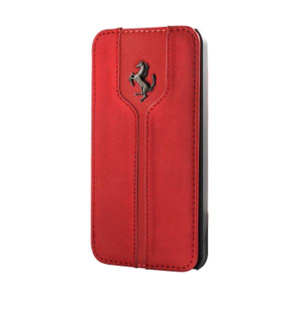 Кожен флип кейс тип портфейл за iPhone 5, iPhone 5S, iPhone SE - Ferrari Montecarlo Series Book-Flip-Case (червен) | JAR Computers Кожен флип кейс тип портфейл за iPhone 5, iPhone 5S, iPhone SE - Ferrari Montecarlo Series Book-Flip-Case (червен)