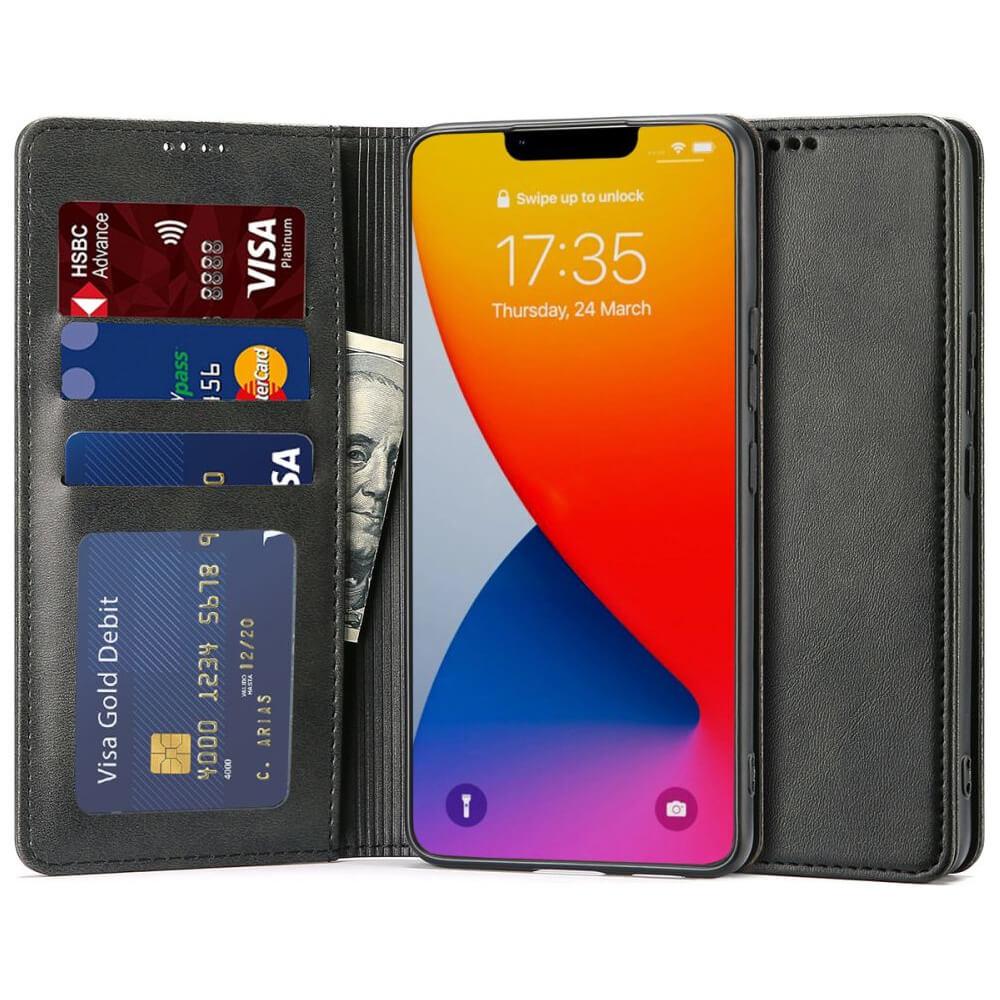 Кожен калъф, тип портфейл за iPhone 14 Plus - Tech-Protect Wallet Leather Flip Case (черен) | JAR Computers Кожен калъф, тип портфейл за iPhone 14 Plus - Tech-Protect Wallet Leather Flip Case (черен)