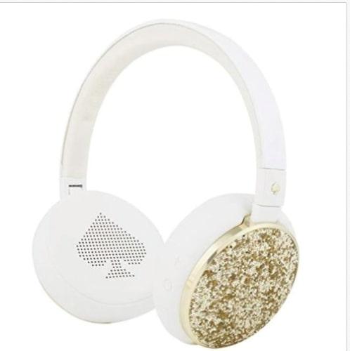 Луксозни безжични Bluetooth слушалки с микрофон за мобилни устройства - Kate Spade New York Wireless Headphones (бели) | JAR Computers Луксозни безжични Bluetooth слушалки с микрофон за мобилни устройства - Kate Spade New York Wireless Headphones (бели)