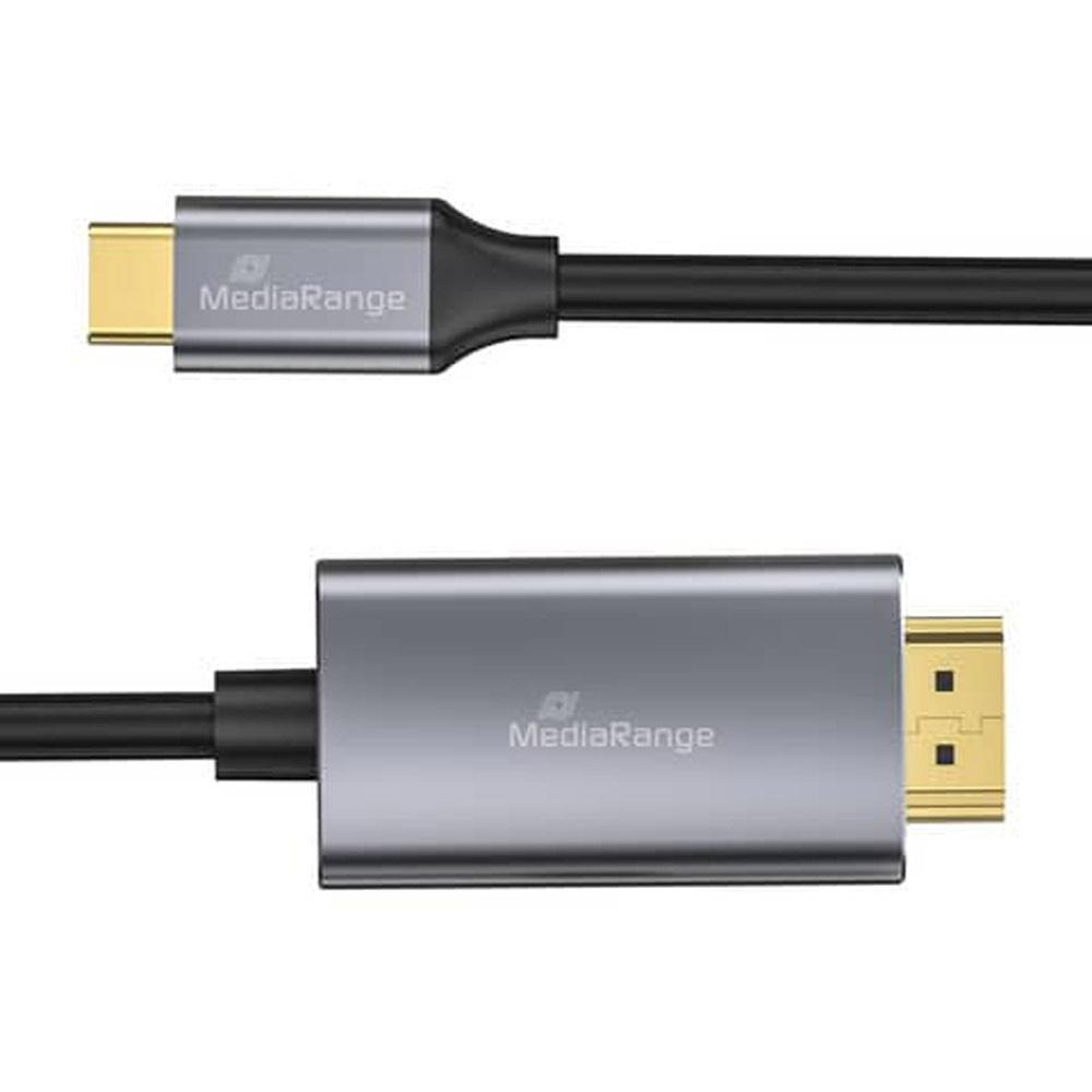 MediaRange кабел USB Type-C към HDMI, 1,8м | JAR Computers MediaRange кабел USB Type-C към HDMI, 1,8м