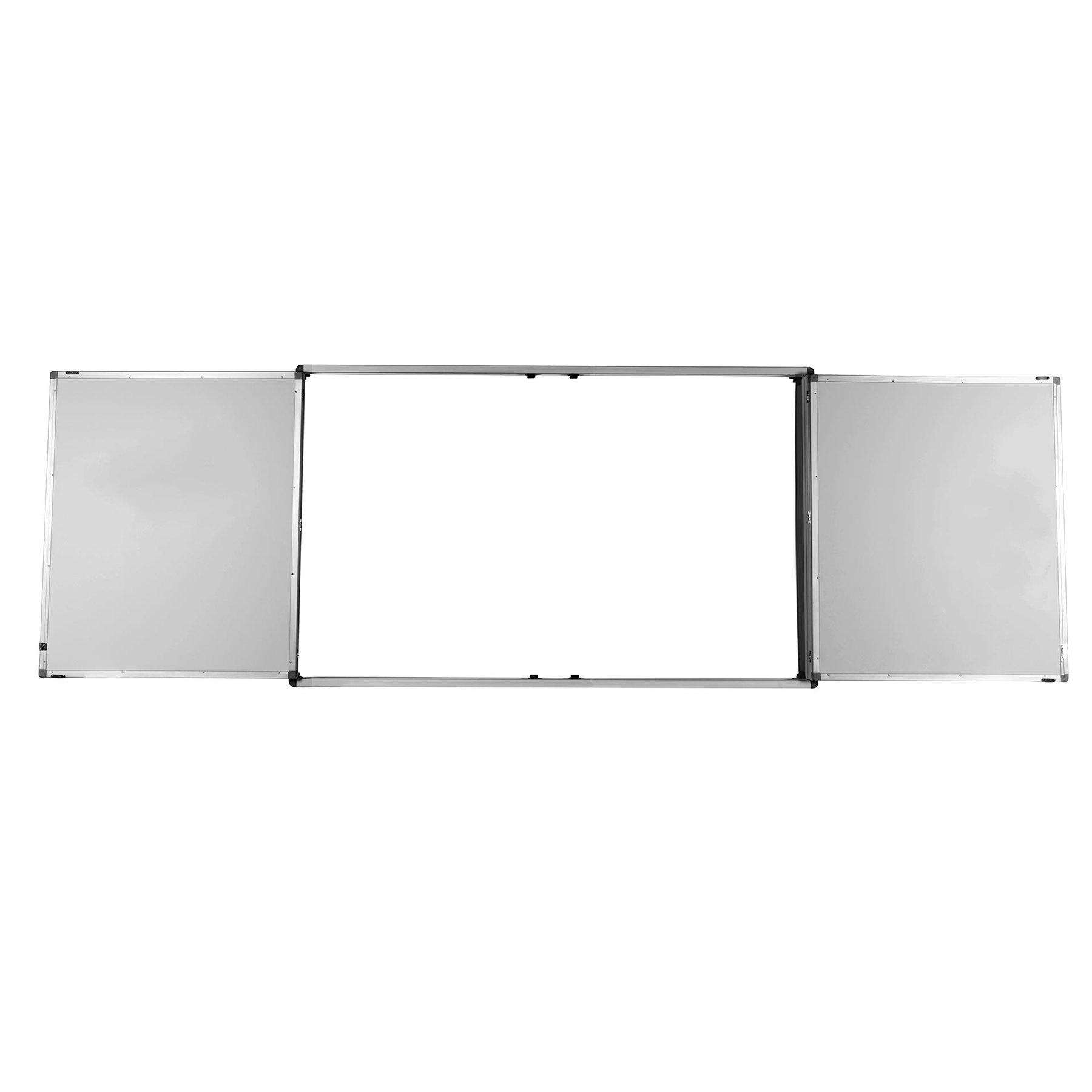 Office 1 Система бяла дъска Wings, магнитна, с 2 крила, за дисплей 86''