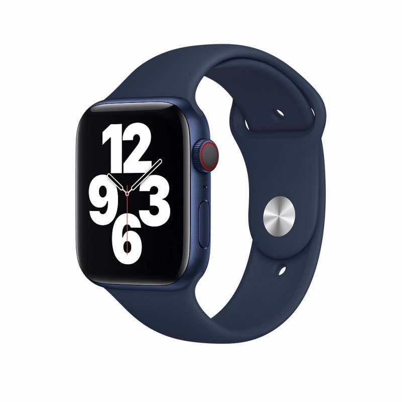 Оригинална силиконова каишка за Apple Watch 42мм, 44мм, 45мм, 46мм, Ultra, Ultra 2 49мм (тъмносин) - Apple Watch Deep Navy Sport Band Stainless Steel Pin (reconditioned) | JAR Computers Оригинална силиконова каишка за Apple Watch 42мм, 44мм, 45мм, 46мм, Ultra, Ultra 2 49мм (тъмносин) - Apple Watch Deep Navy Sport Band Stainless Steel Pin (reconditioned)