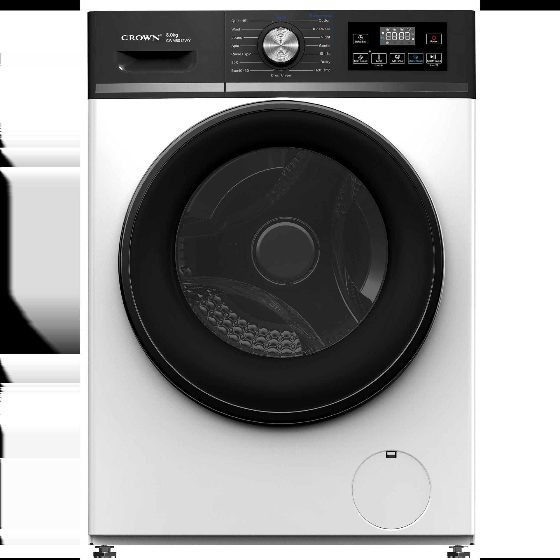 Пералня Crown CWM8012WY , 1200 об./мин., 8.00 kg, A , Бял