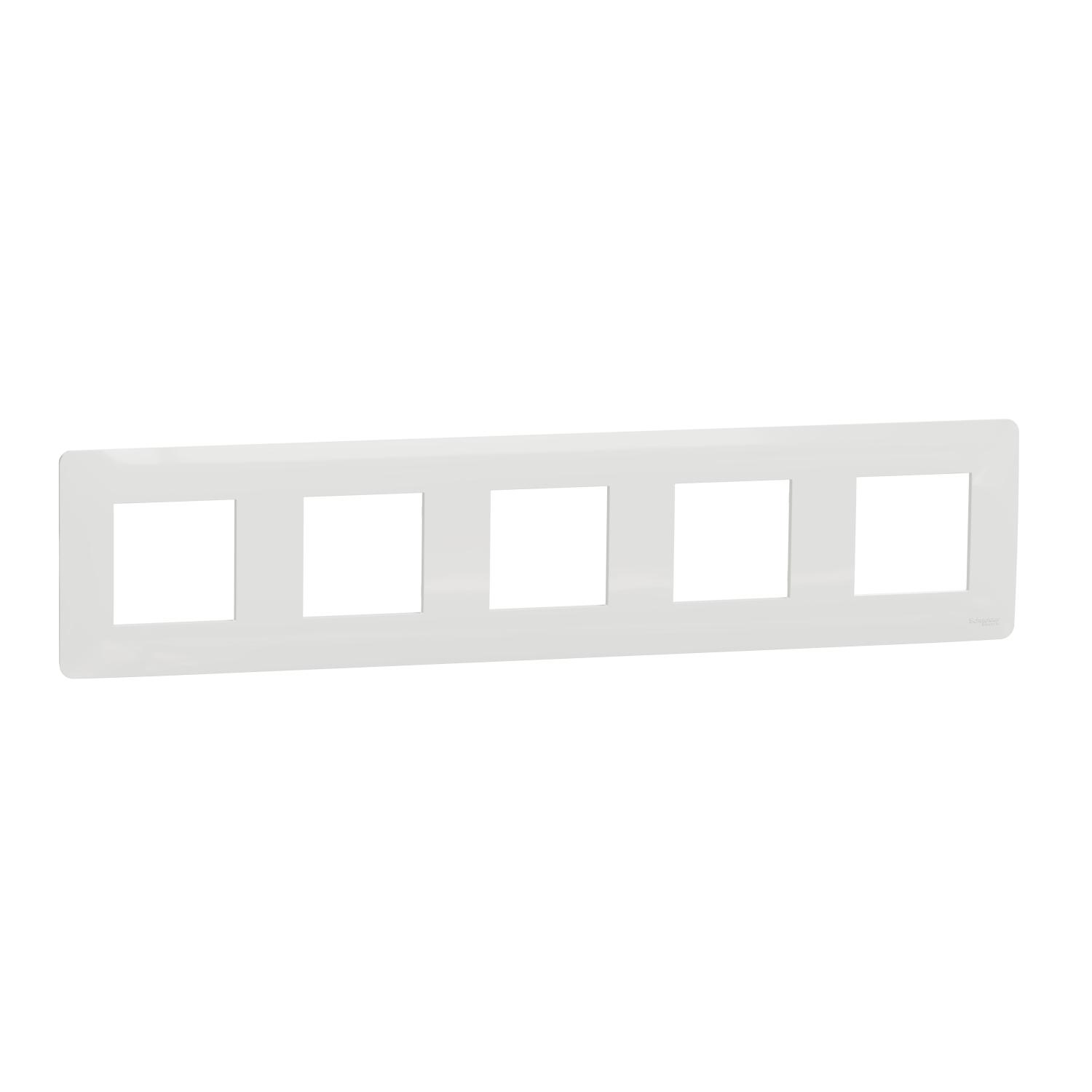 Рамка 5x 2M Unica Studio, бял - SCHNEIDER ELECTRIC New Unica NU201018 | JAR Computers Рамка 5x 2M Unica Studio, бял - SCHNEIDER ELECTRIC New Unica NU201018