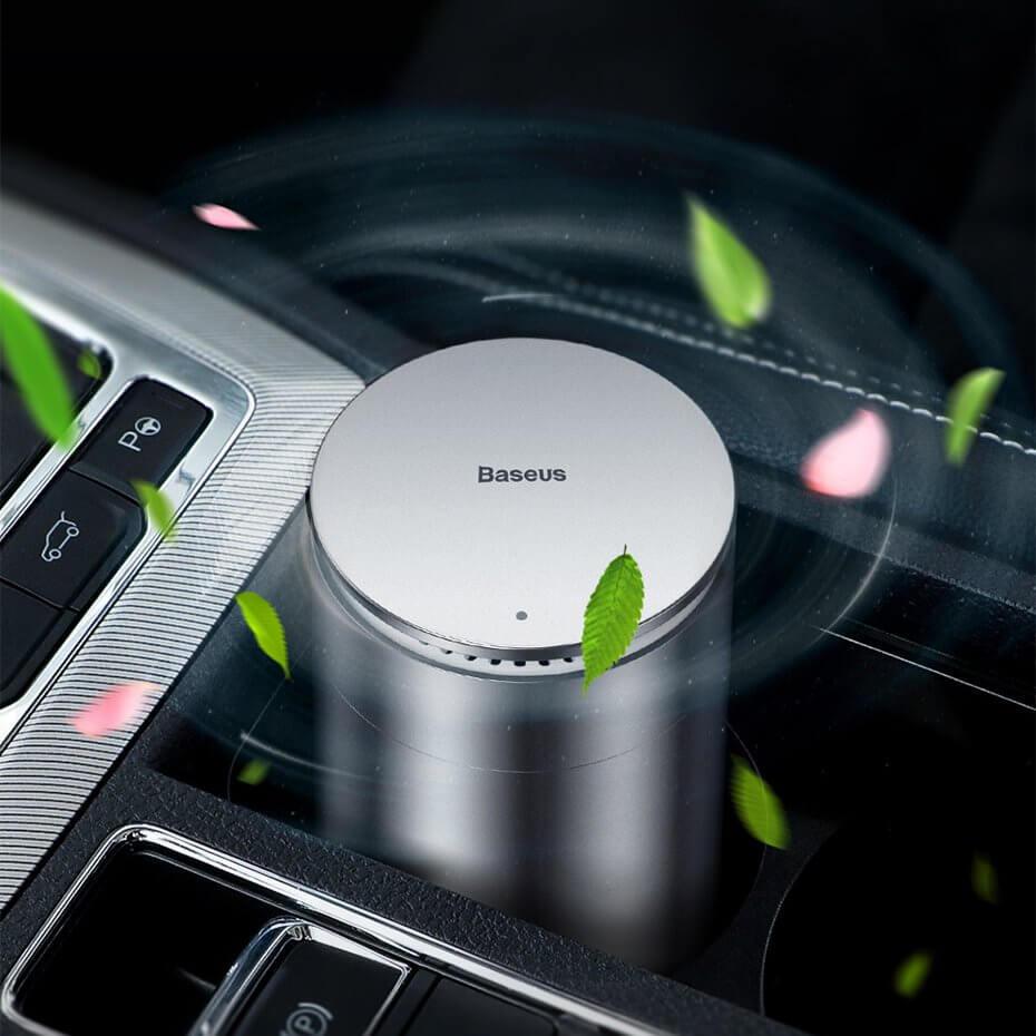 Ароматизатор за автомобил с функция за премахване на формалдехид - Baseus Minimalist Car Cup Holder Air Freshener (SUXUN-CL0S) (сребрист) | JAR Computers Ароматизатор за автомобил с функция за премахване на формалдехид - Baseus Minimalist Car Cup Holder Air Freshener (SUXUN-CL0S) (сребрист)
