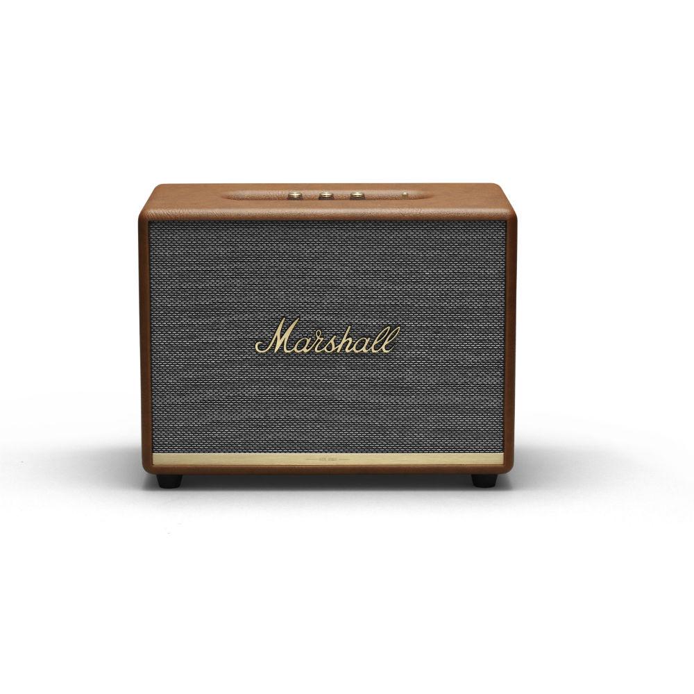 Безжичен аудиофилски спийкър за мобилни устройства с Bluetooth и 3.5 mm изход - Marshall Woburn II (кафяв) | JAR Computers Безжичен аудиофилски спийкър за мобилни устройства с Bluetooth и 3.5 mm изход - Marshall Woburn II (кафяв)
