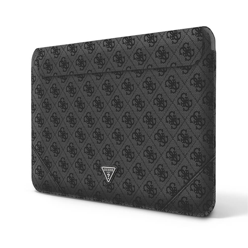 Дизайнерски луксозен кожен калъф за MacBook Air 13, MacBook Pro 13, MacBook Pro 14 и лаптопи до 14 инча - Guess 4G Triangle Metal Logo Notebook Sleeve (черен) | JAR Computers Дизайнерски луксозен кожен калъф за MacBook Air 13, MacBook Pro 13, MacBook Pro 14 и лаптопи до 14 инча - Guess 4G Triangle Metal Logo Notebook Sleeve (черен)