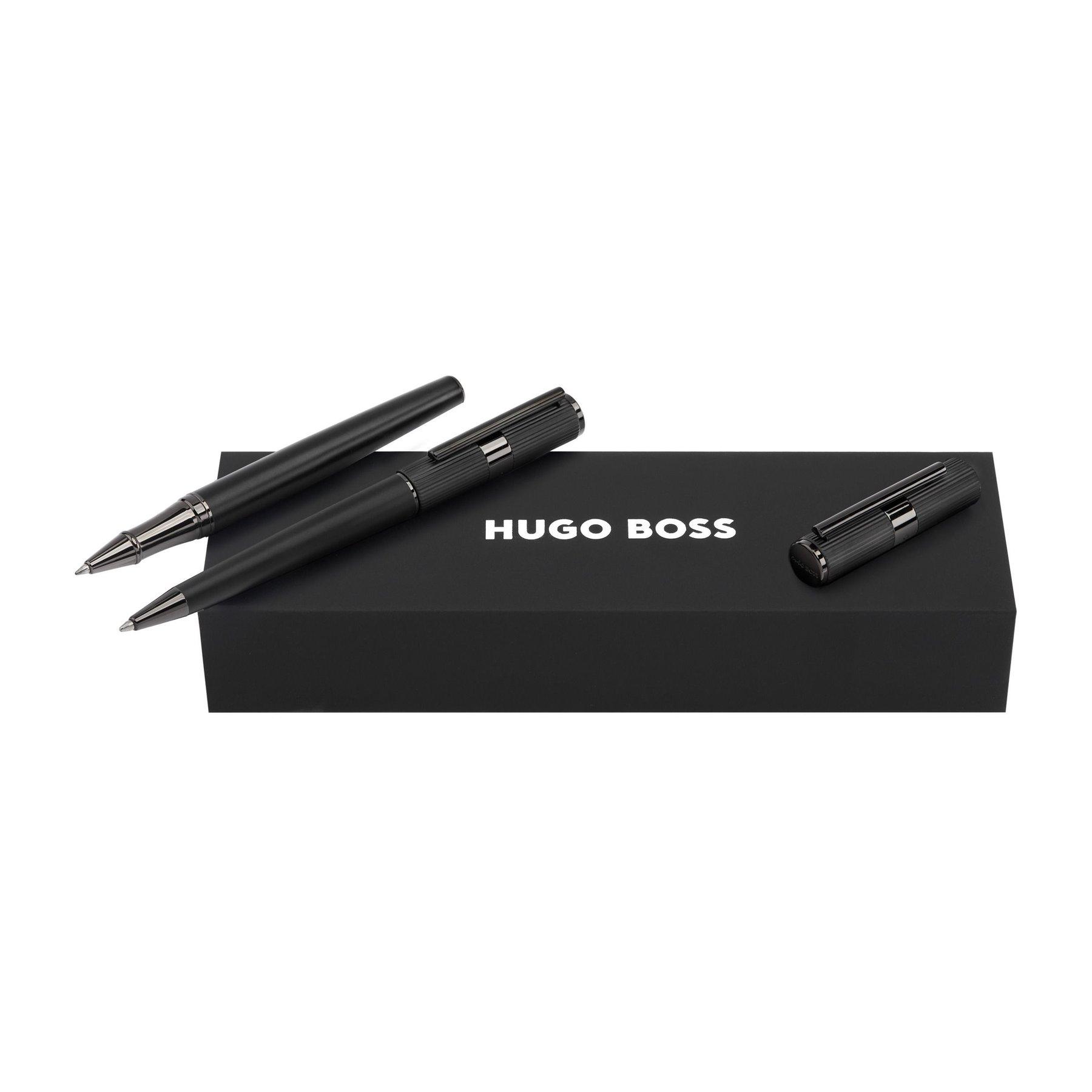 Hugo Boss Комплект ролер и химикалка Formation Line, в кутия, черни | JAR Computers Hugo Boss Комплект ролер и химикалка Formation Line, в кутия, черни
