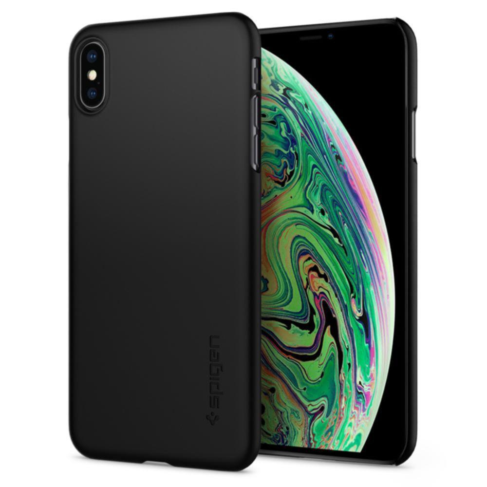 Качествен тънък матиран кейс за iPhone XS Max - Spigen Thin Fit Case (черен) | JAR Computers Качествен тънък матиран кейс за iPhone XS Max - Spigen Thin Fit Case (черен)