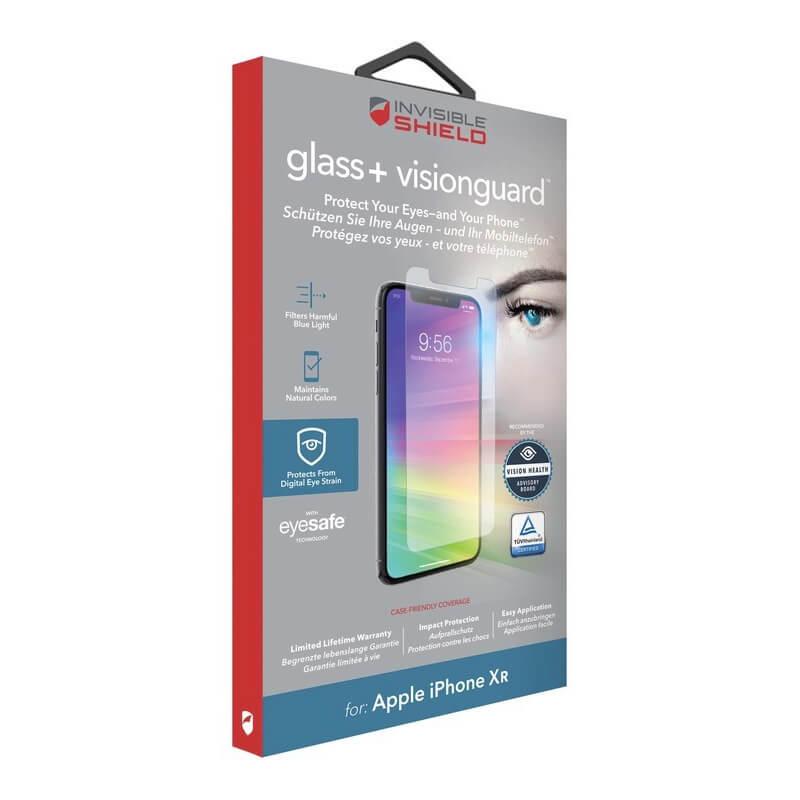 Калено стъклено защитно покритие за дисплея на iPhone 11, iPhone XR - Zagg Invisible Shield Glass+ VisionGuard (прозрачен) | JAR Computers Калено стъклено защитно покритие за дисплея на iPhone 11, iPhone XR - Zagg Invisible Shield Glass+ VisionGuard (прозрачен)