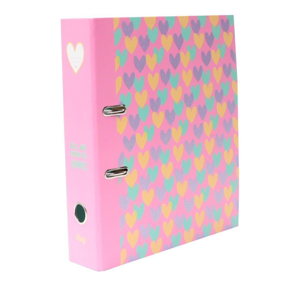 Класьор ANCOR Hearts, А4, 75 мм, цветни елементи от брокат | JAR Computers Класьор ANCOR Hearts, А4, 75 мм, цветни елементи от брокат