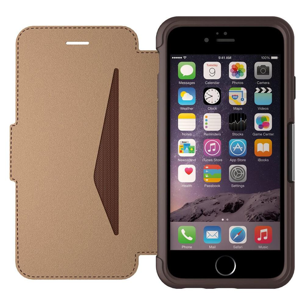 Кожен флип калъф с висока защита за iPhone 6S, iPhone 6 - Otterbox Strada Leather Flip Case (кафяв) | JAR Computers Кожен флип калъф с висока защита за iPhone 6S, iPhone 6 - Otterbox Strada Leather Flip Case (кафяв)