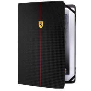 Кожен калъф и поставка за таблети до 10 инча - Ferrari Formula1 Scuderia Carbon (черен) | JAR Computers Кожен калъф и поставка за таблети до 10 инча - Ferrari Formula1 Scuderia Carbon (черен)