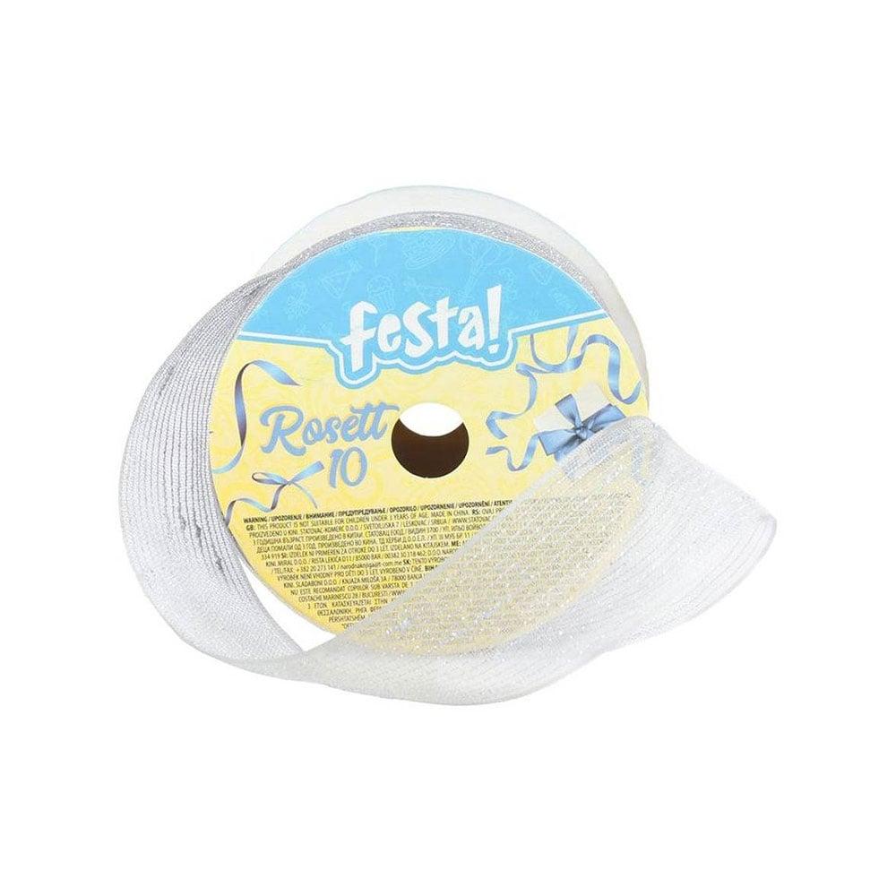 Лента панделка Festa, 25 mm, 3 m, сребриста | JAR Computers Лента панделка Festa, 25 mm, 3 m, сребриста