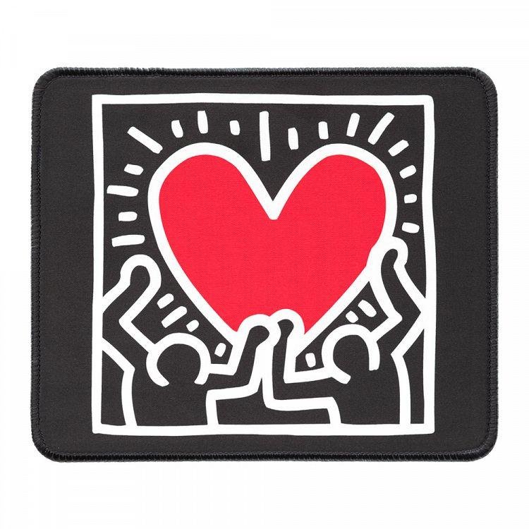 Подложка за мишка Grupo Erik – Keith Haring, мека, черна/червена | JAR Computers Подложка за мишка Grupo Erik – Keith Haring, мека, черна/червена