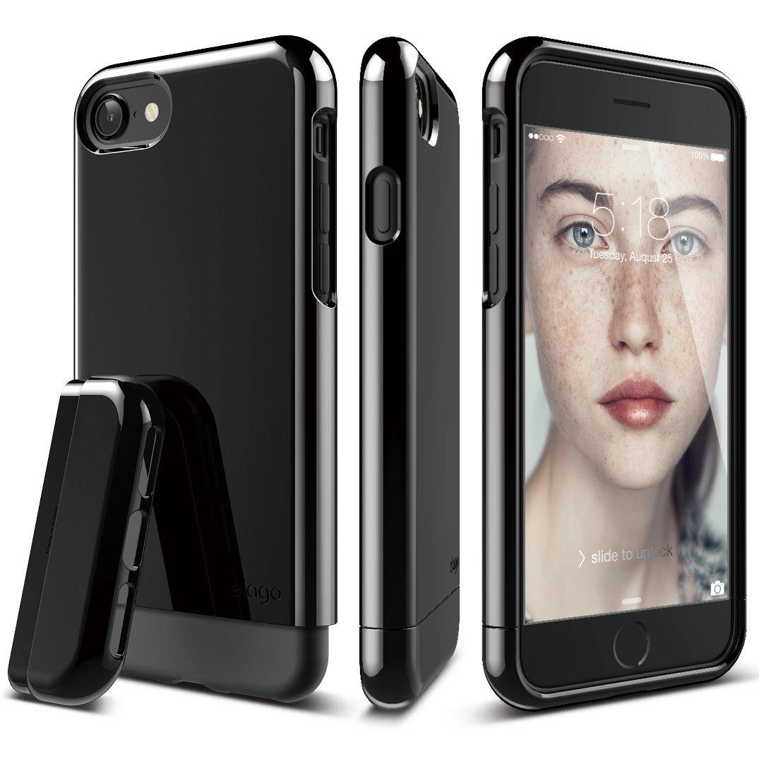 Поликарбонатов кейс и HD покритие за iPhone 8, iPhone 7 - Elago S7 Glide Case + HD Clear Film (черен-лъскав) | JAR Computers Поликарбонатов кейс и HD покритие за iPhone 8, iPhone 7 - Elago S7 Glide Case + HD Clear Film (черен-лъскав)
