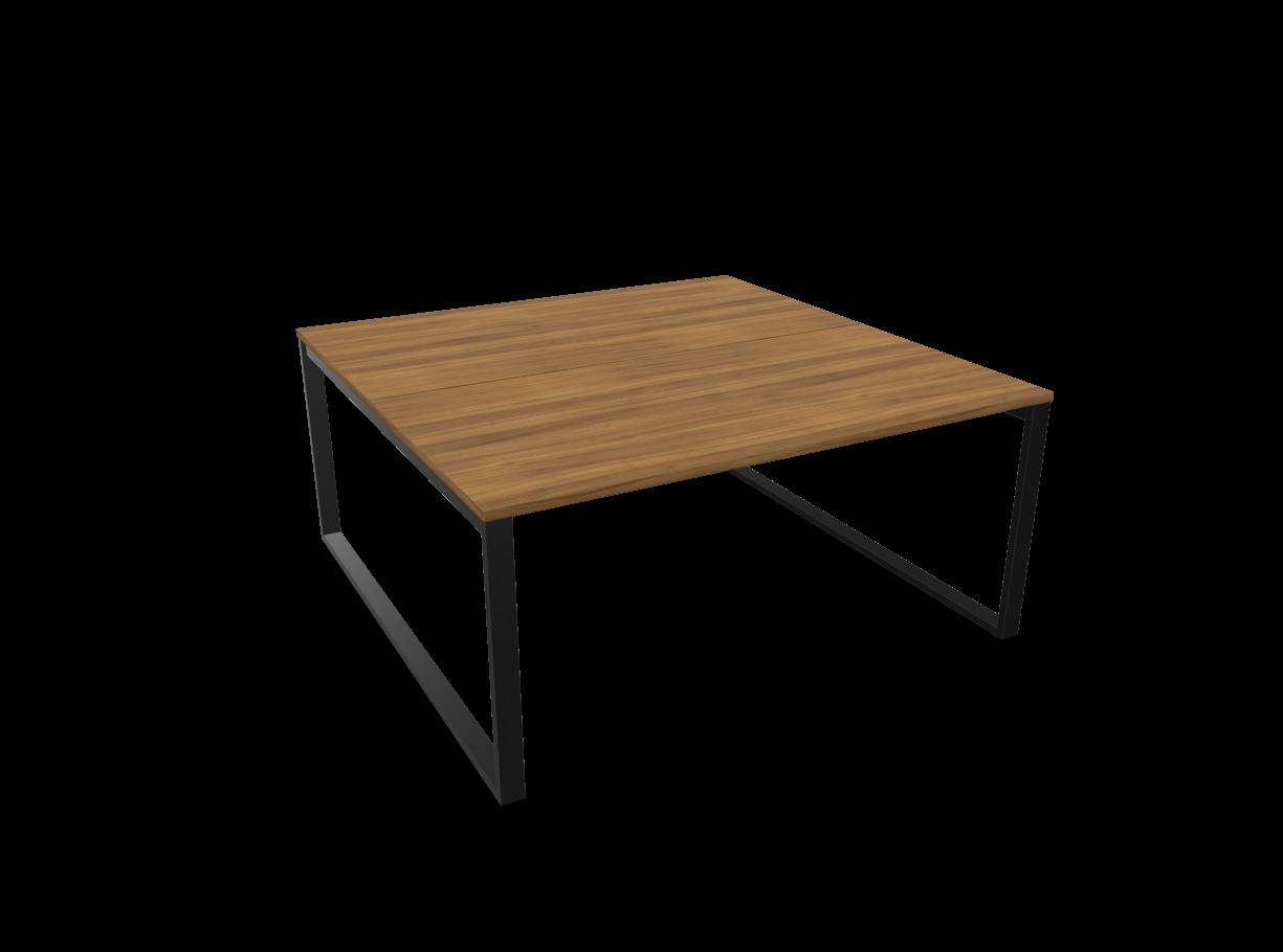 Работна станция с две места SQart Workbench, черна рамка, 1600x1600x740 мм, ПДЧ 25мм, орех Дижон | JAR Computers Работна станция с две места SQart Workbench, черна рамка, 1600x1600x740 мм, ПДЧ 25мм, орех Дижон