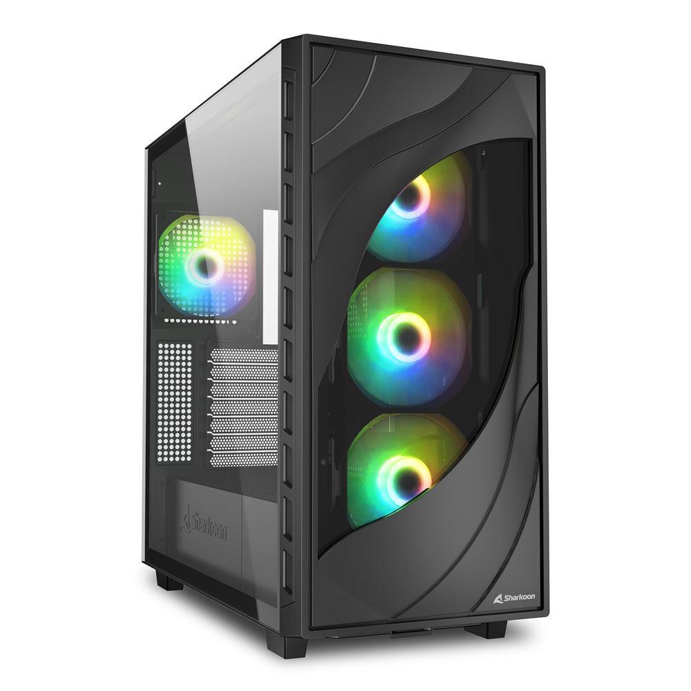 Sharkoon Rebel C80G RGB Black ATX (REBC80GRGBBK) (SHRREBC80GRGBBK)