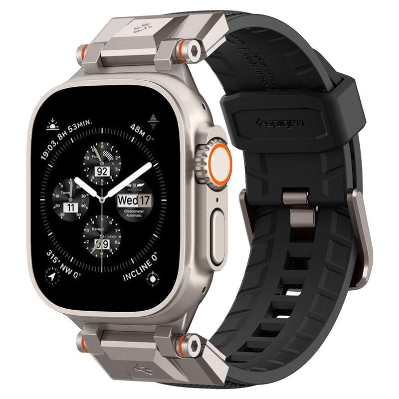 Силиконова каишка за Apple Watch 42мм, 44мм, 45мм, 46мм, Ultra, Ultra 2, Ultra 3 49мм - Spigen DuraPro Armor Band (черен) | JAR Computers Силиконова каишка за Apple Watch 42мм, 44мм, 45мм, 46мм, Ultra, Ultra 2, Ultra 3 49мм - Spigen DuraPro Armor Band (черен)