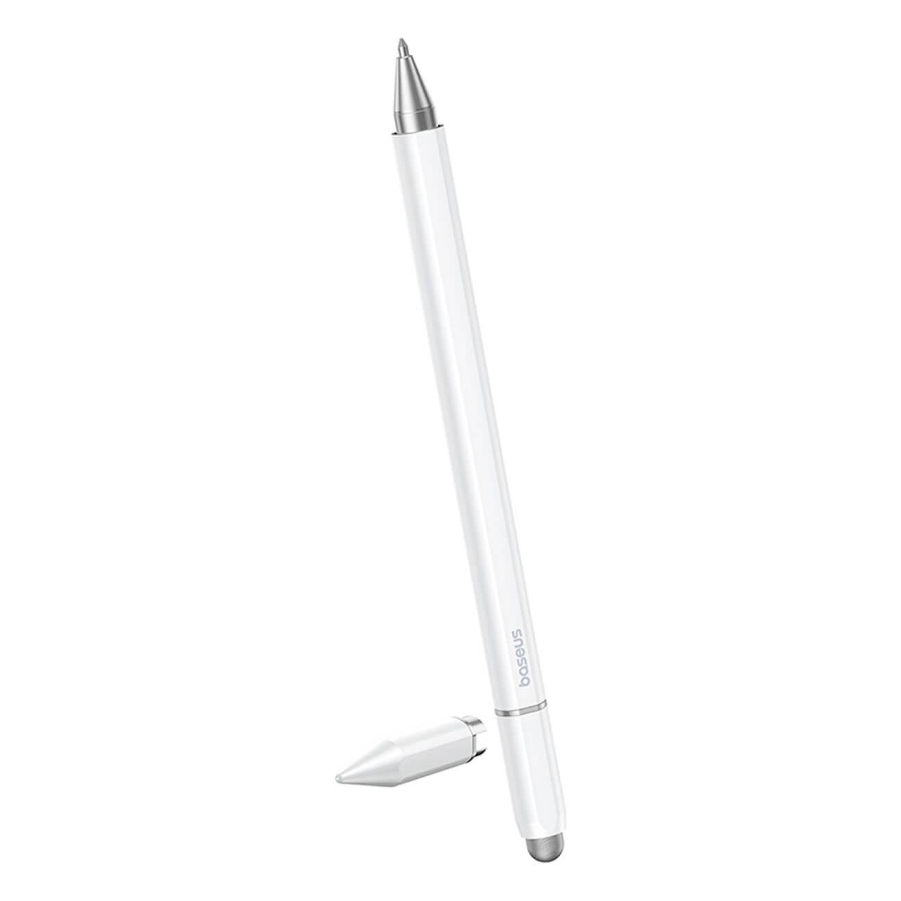 Тъч писалка за мобилни устройства с капацитивни дисплеи и химикал за писане - Baseus 3-in-1 Smooth Writing 3 Passive Stylus Pen Magnetic Version (бял) | JAR Computers Тъч писалка за мобилни устройства с капацитивни дисплеи и химикал за писане - Baseus 3-in-1 Smooth Writing 3 Passive Stylus Pen Magnetic Version (бял)